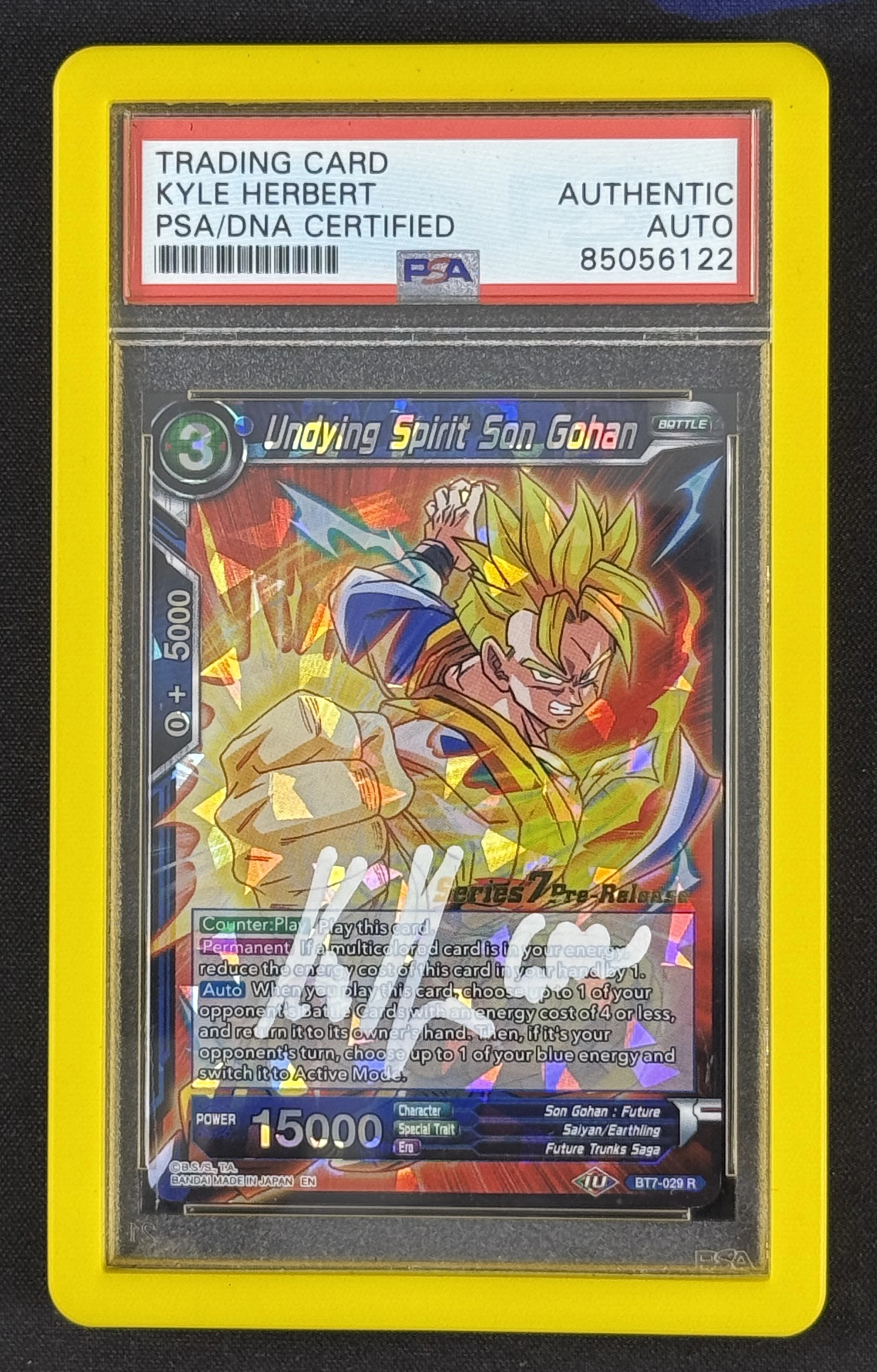 KYLE HERBERT SIGNED UNDYING SON GOHAN
