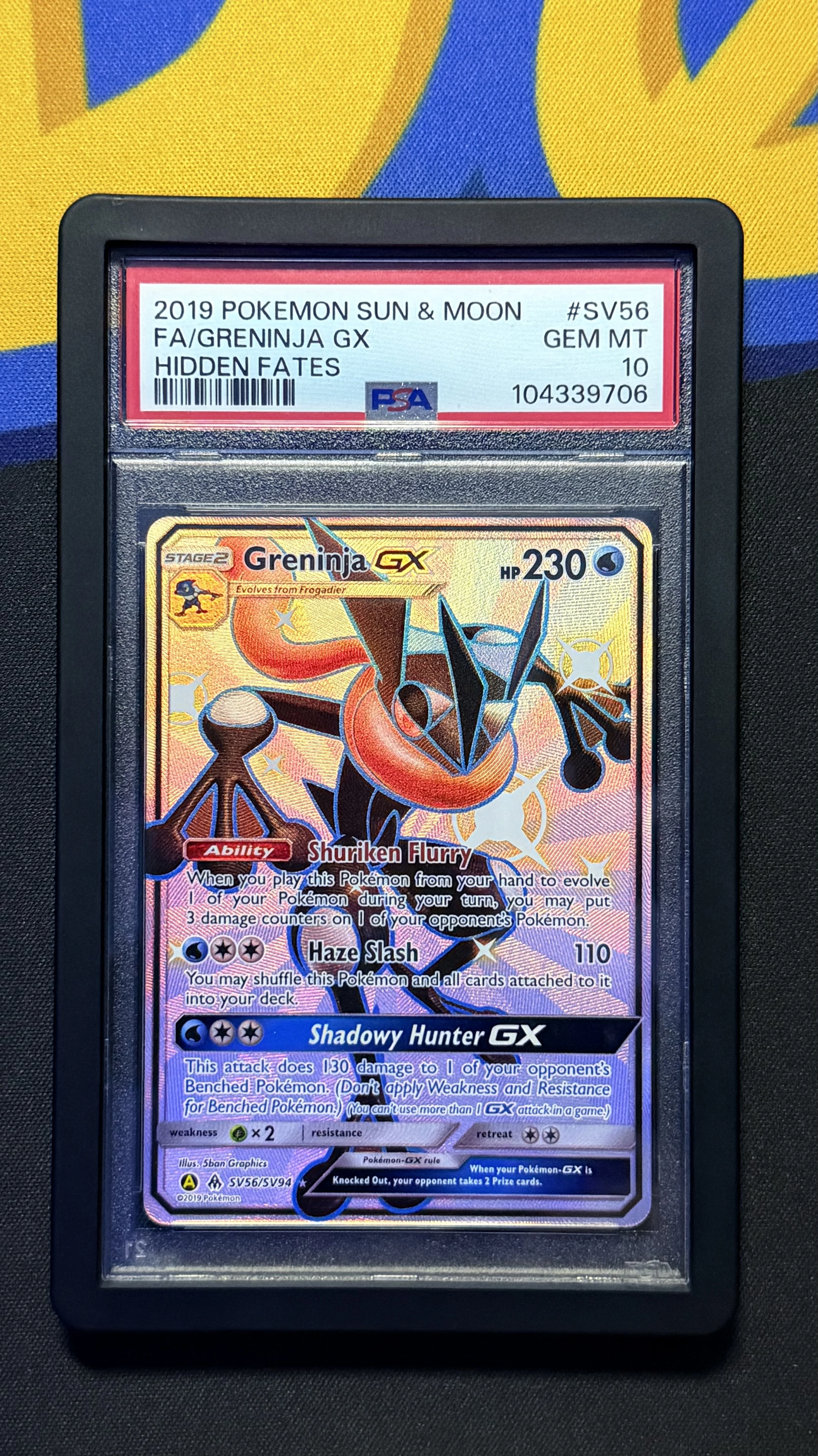 Greninja GX SV56/SV94 Hidden Fates: Shiny Vault PSA 10 Gem Mint Pokemon